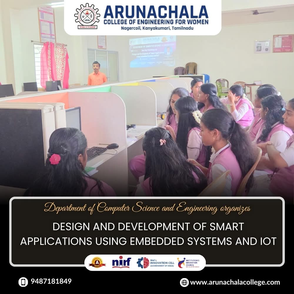 CSE organizes Design and Development of smart applications using Embedded System and IOT