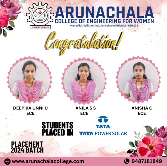🎉 Congratulations 🎉 Students has been selected in Tata Power Solar, through Campus Placement.